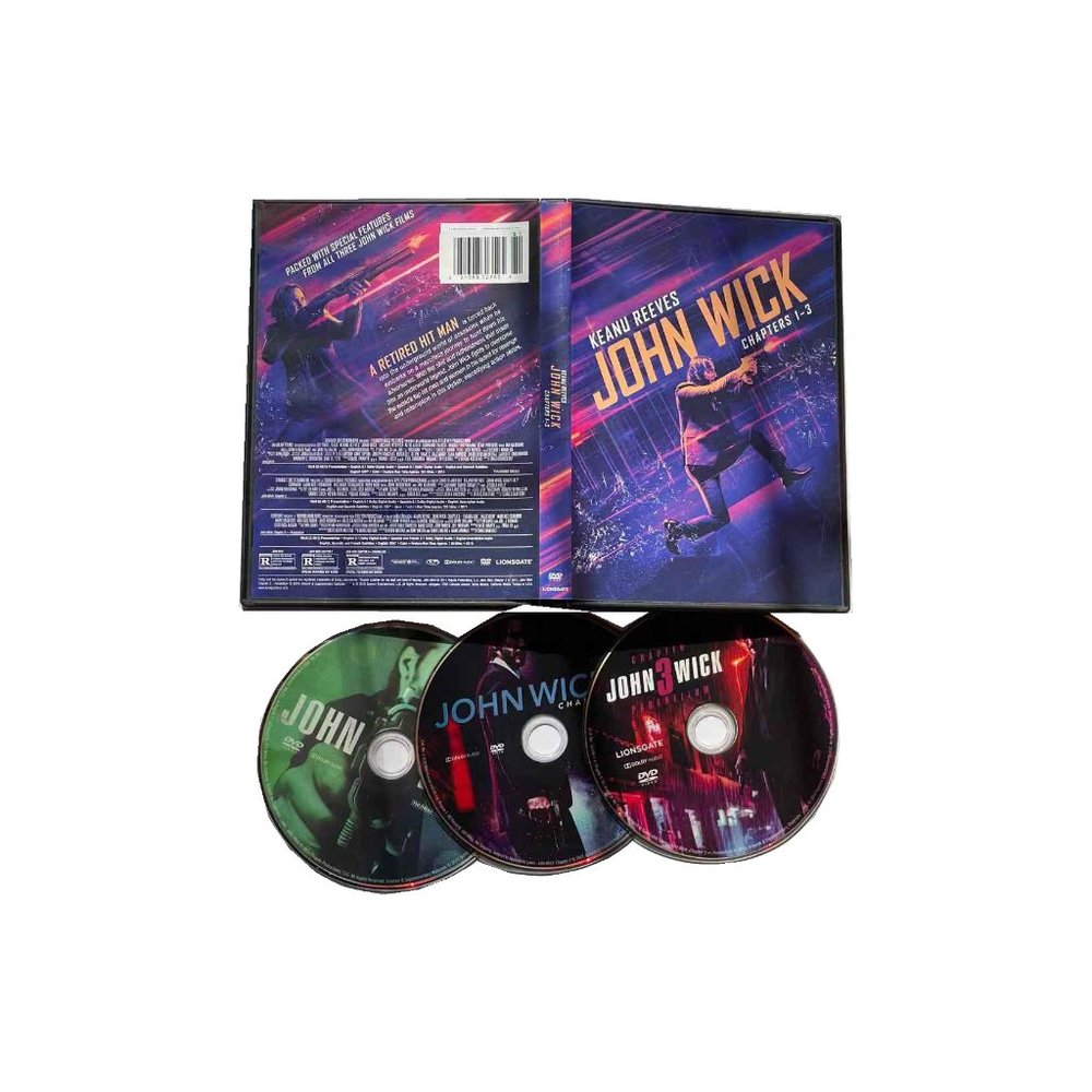 John Wick 3-film Collection Chapters 1-3 DVD